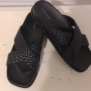 Braided crisscross sandals